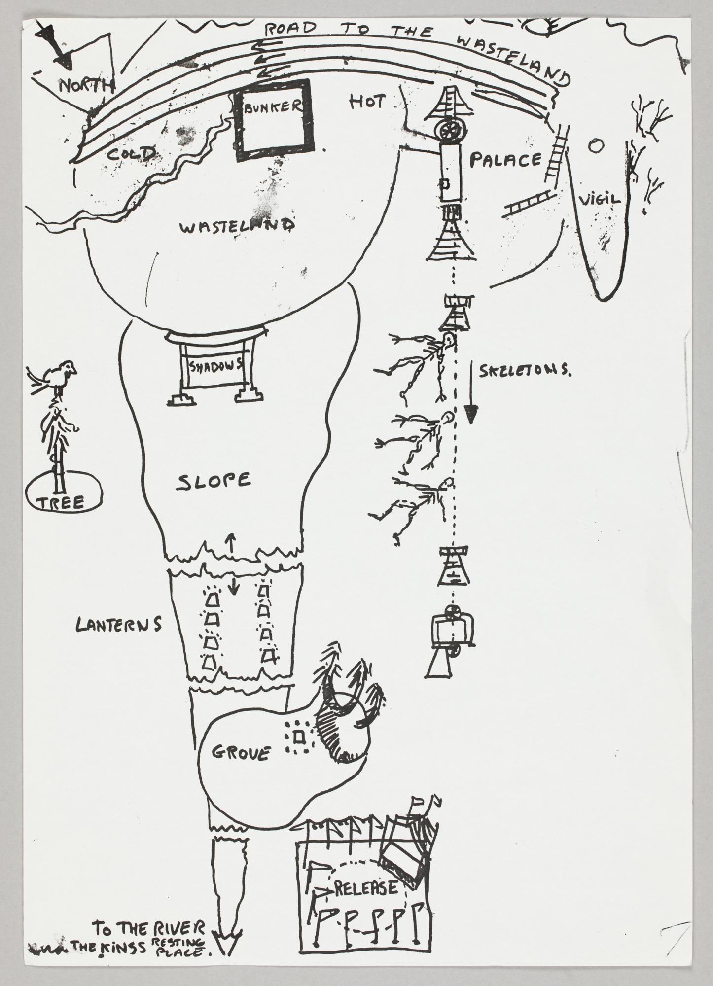 Hand drawn site plan